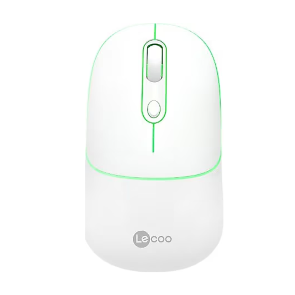 LECOO WS210 BEYAZ BLUETOOTH & 2.4G WİFİ WİRELESS CHARGİNG MOUSE