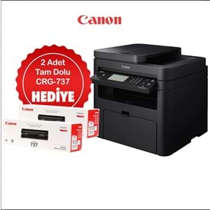 CANON i-SENSYS MF237W Lazer Yazıcı Tarayıcı Fotokopi Fax Wifi Lan + Orijinal 2 Adet CRG737 Toner Hediye ORİJİNAL TONERLİ