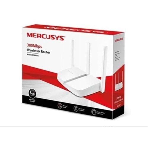 TP-LINK MERCUSYS MW305R 4 PORT 10/100 3x5DBI 300MBPS KABLOSUZ N ROUTER