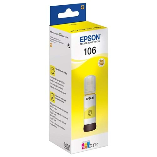 Epson 106 Yellow Sarı Şişe Mürekkep T00R440 L7160/7180