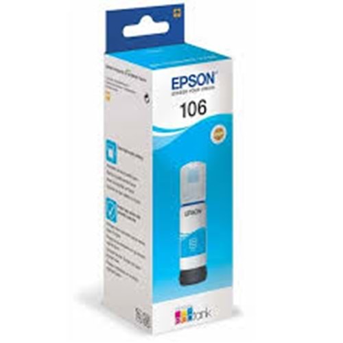 Epson 106 Cyan Mavi Şişe Mürekkep T00R240 L7160/7180