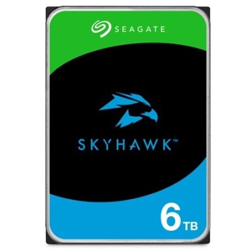 SEAGATE 6 TB ST6000VX009 SKYHAWK 256MB SATA3 180TB/Y RV 7/24 HDD (SEAGATE TÜRKİYE 3 YIL GARANTİLİ)