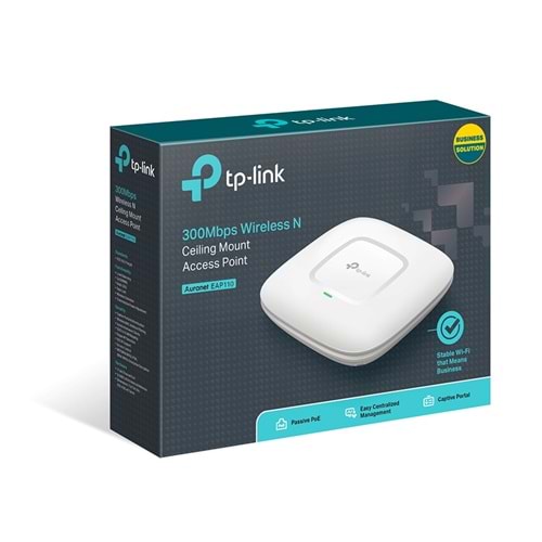 TP-LINK OMADA EAP110 1 PORT 300MBPS 2.4GHZ 2X3DBI TAVAN TIPI ACCESS POINT