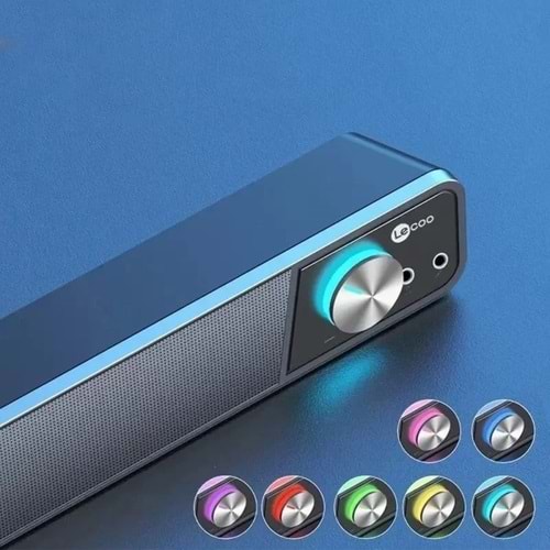 LECOO DS111 KABLOLU STEREO 6W SOUNDBAR MASA ÜSTÜ HOPARLÖR SİYAH