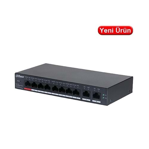 DAHUA CS4010-8ET-60 10 PORT 10/100 8 PORT POE 60W YÖNETİLEBİLİR DESKTOP SWİTCH
