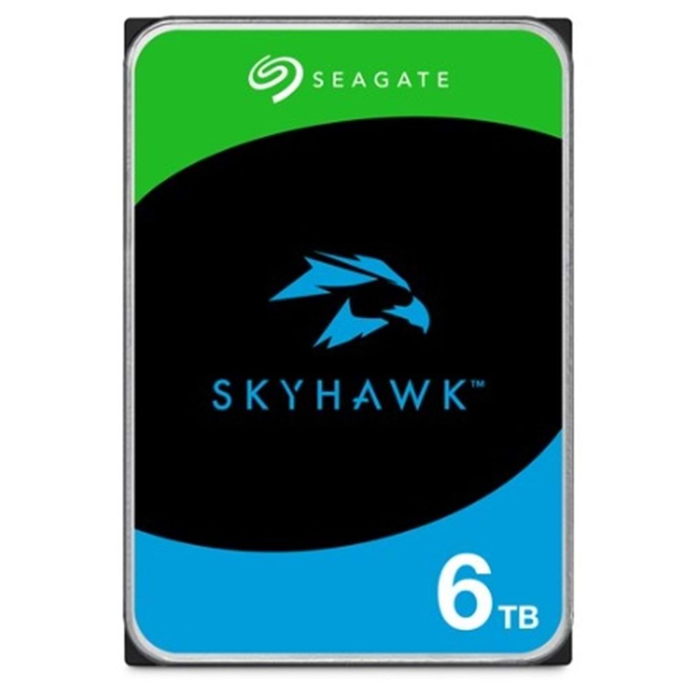 SEAGATE 6 TB ST6000VX009 SKYHAWK 256MB SATA3 180TB/Y RV 7/24 HDD (SEAGATE TÜRKİYE 3 YIL GARANTİLİ)
