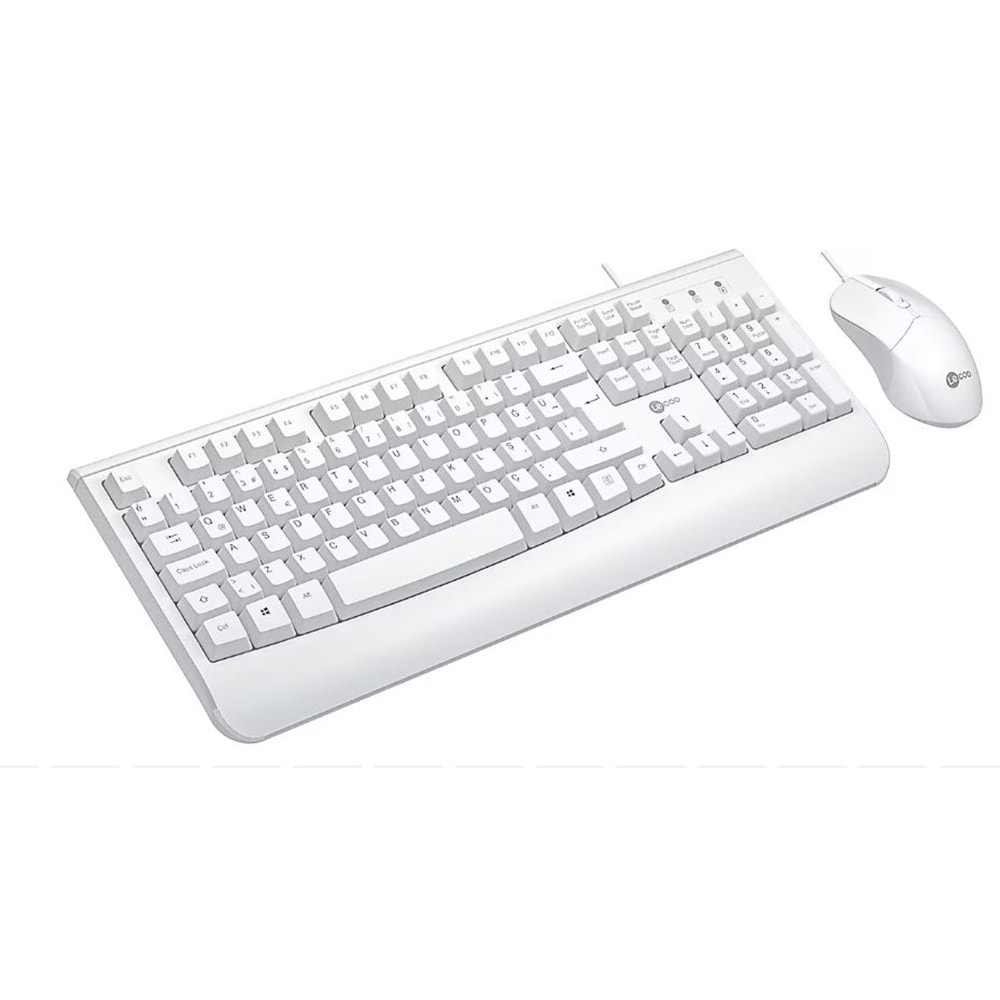 LECOO CM105 BEYAZ KABLOLU MOUSE & KLAVYE SET