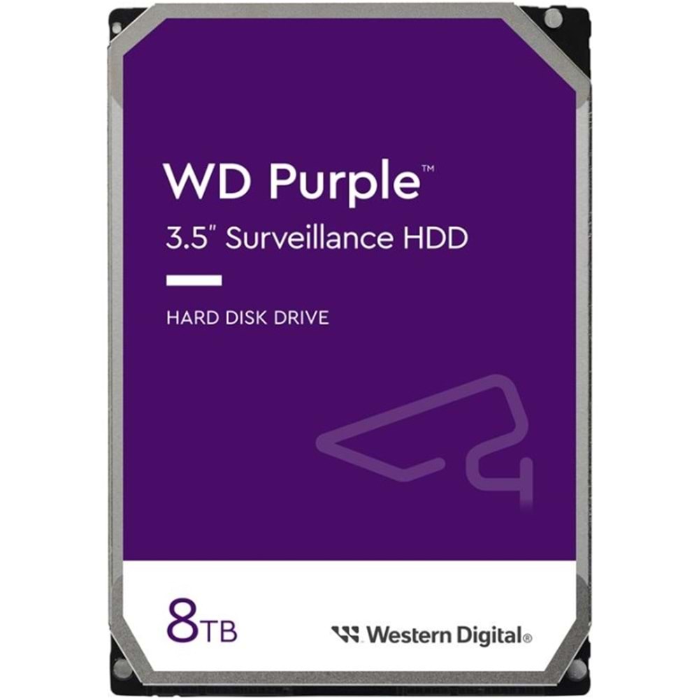 WD PURPLE AI 8 TB 256MB SATA3 360TB/Y 7/24 WD85PURZ MASAÜSTÜ HDD